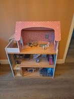 Leuk poppenhuis met accessoires!, Ophalen, Gebruikt, Poppenhuis