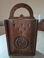 Eiken houten schooltas uit 1800-1850, Antiek en Kunst, Ophalen of Verzenden