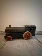 Grote trein locomotief mooie patina, Antiek en Kunst, Curiosa en Brocante, Ophalen