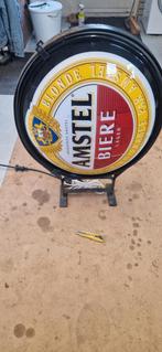 Amstel Bier Uithangbord ovaal Verlicht, Voor macave of kroeg, Ophalen, Gebruikt, Reclamebord