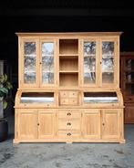 Teakhouten grutterskast | Apothekerskast | Rond glas #2651, Huis en Inrichting, Niet ingevuld, Gebruikt, Met klep(pen), 200 cm of meer