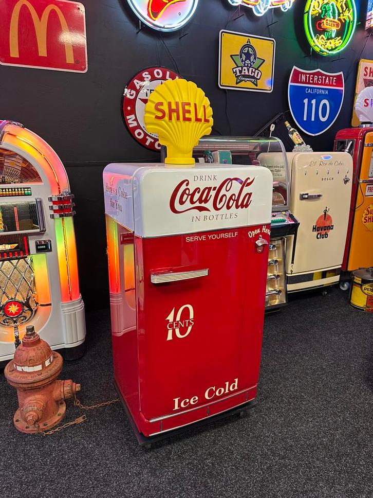 Prachtige grote Jaren 50 Coca Cola Koelkast met vriesvak, Verzamelen, Automaten | Overige, Gebruikt, Ophalen