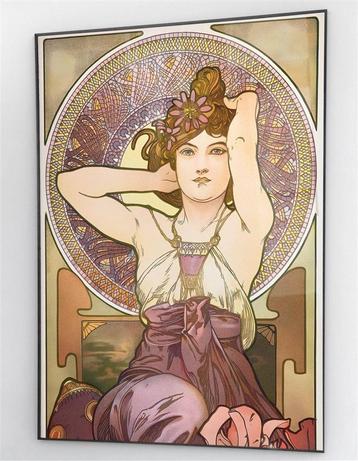 Alphonse Mucha Art Nouveau Poster Amethyst Print beschikbaar voor biedingen