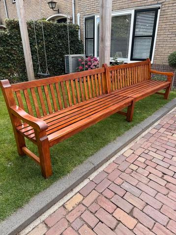 Teakhouten bank super groot 3.6 meter uniek (2delen) beschikbaar voor biedingen