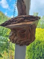 Houten Bosfiguur Man met Baard - Oostenrijks Handwerk, Antiek en Kunst, Kunst | Beelden en Houtsnijwerken, Verzenden