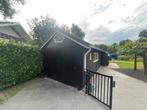 Houten garage met dakpannen extra lang, Tuin en Terras, Tuinhuizen, Ophalen, 3 ramen of meer, Schuur, Zo goed als nieuw