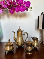 Messing thee / koffie set 4 stuks, Antiek en Kunst, Ophalen of Verzenden