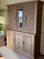 Grote eiken wandmeubel kast woonkamer, Ophalen, Zo goed als nieuw, 25 tot 50 cm, 200 cm of meer