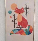 Leuke kinderposter in gouden lijst - 40x60 cm, Ophalen of Verzenden