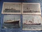 prent schepen vlaggen schip prenten oud texaco marine, Gebruikt, Ophalen of Verzenden, 1940 tot 1960, Prent