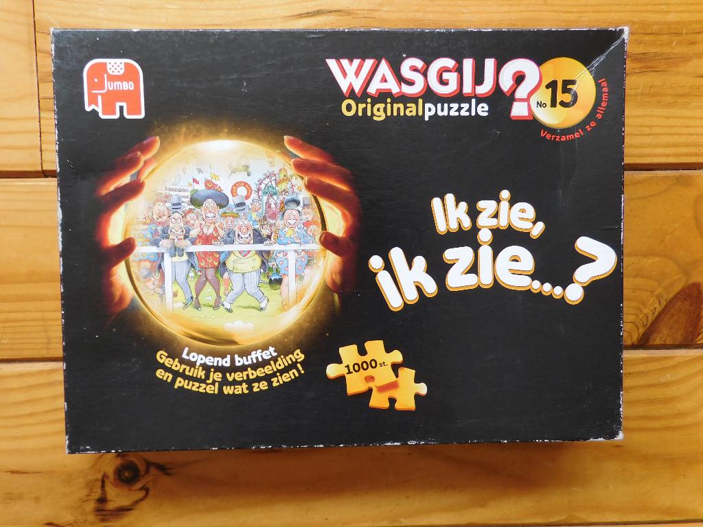 Puzzel 1000 st. Lopend Buffet Wasgij Jumbo, Ophalen of Verzenden, 500 t/m 1500 stukjes, Zo goed als nieuw, Legpuzzel
