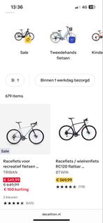 Triban Racefiets - Zo goed als nieuw!, Fietsen en Brommers, Fietsen | Racefietsen, Heren, Aluminium, Zo goed als nieuw, 53 tot 57 cm