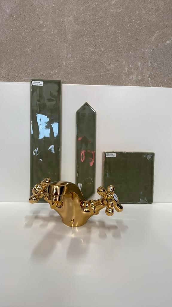 Olive Groene Wandtegels, Doe-het-zelf en Verbouw, Tegels, Nieuw, Wandtegels, Keramiek, 20 tot 40 cm, Minder dan 20 cm, 10 m² of meer