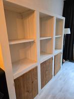 Steigerhouten vitrinekast, Ophalen, Overige materialen, Gebruikt, 150 tot 200 cm