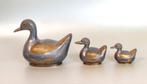 Vintage tinnen eend 3x. Doosjes. Tin en messing, Ophalen of Verzenden