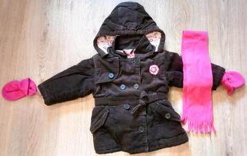 Corduroy meisjes winterjas maat 86 €10 (Gar.Zdr.ZK-07) beschikbaar voor biedingen