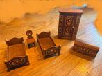 Vintage Poppenhuis meubeltjes Slaapkamer Set, Ophalen of Verzenden, Poppenhuis