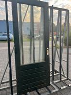 Hardhouten achterdeur 198,5 x 81,3 HR++ glas, Doe-het-zelf en Verbouw, Deuren en Horren, Ophalen, Zo goed als nieuw, Hout