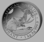 Somalische olifant 1kg zilver munt 2023, Ophalen, Zilver
