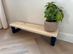 Nieuw houten vensterbank bankje met houten poten 80x20x18, Huis en Inrichting, Ophalen of Verzenden, Nieuw, Hout