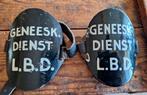 2 verschillende arm plaatjes LBD geneeskundige dienst, Verzamelen, Militaria | Tweede Wereldoorlog, Embleem of Badge, Nederland