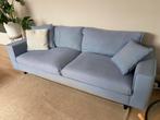 Goossens 3-zits bank lichtblauw - uitwasbare kussens, Huis en Inrichting, Banken | Bankstellen, Ophalen, Gebruikt, Driepersoons
