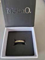 MELANO 925 ZILVEREN AANSCHUIFRING MET GELE STEENTJES MAAT 17, Sieraden, Tassen en Uiterlijk, Ringen, Met kristal, Geel, Nieuw