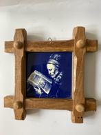 Delfts blauw tegeltje. Rembrandt / lezende oude vrouw., Antiek en Kunst, Ophalen