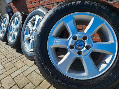 16" Originele Volvo XC70velgen, 8mm Dunlop winterbanden!, Auto-onderdelen, Banden en Velgen, Banden en Velgen, Winterbanden, 16 inch