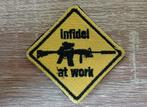 Special Forces patch Infidel, Ophalen of Verzenden, Landmacht, Amerika, Embleem of Badge