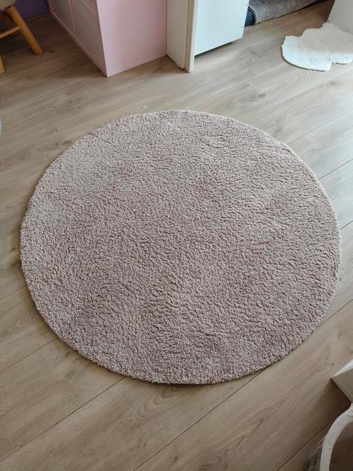 Vloerkleed Ikea ÅDUM/ STOENSE roze (diameter 130 cm), Huis en Inrichting, Stoffering | Tapijten en Kleden, Zo goed als nieuw, 100 tot 150 cm