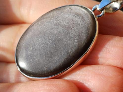 Vanoli 925 zilveren kettinghanger met gouden obsidiaan, Sieraden, Tassen en Uiterlijk, Kettinghangers, Nieuw, Zilver, Grijs, Overige voorstellingen