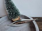 Vintage kerstbal pegel zilver 455, Diversen, Kerst, *, Gebruikt, *, Ophalen of Verzenden