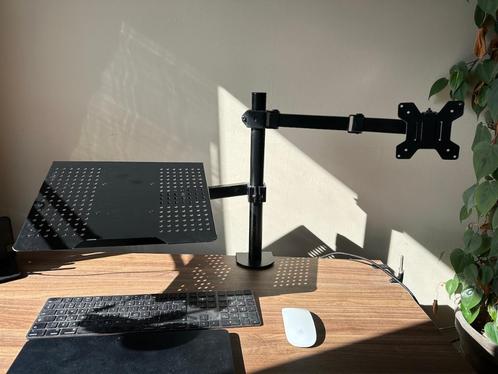 Monitor & Laptop Desk Mount – Adjustable Dual Arm Stand, Computers en Software, Monitoren, Gebruikt, Ultra HD (4K), Ophalen