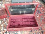 Beurskoffer met vitrines horloges sieraden curiosa antiek, Ophalen, Staal, Overige merken, 1960 of later