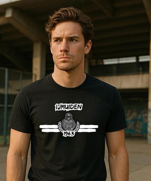 IJmuiden - 1963 - T-Shirt, Kleding | Heren, T-shirts, Nieuw, Zwart, Verzenden