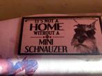 Houten tuindeur hek Bordje mini Schnautzer nieuw, Dieren en Toebehoren, Ophalen of Verzenden, Nieuw