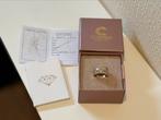 Prachtige gouden ring met diamant 0.30ct, certificaat NIEUW!, Geel, Nieuw, Ophalen of Verzenden, 17 tot 18