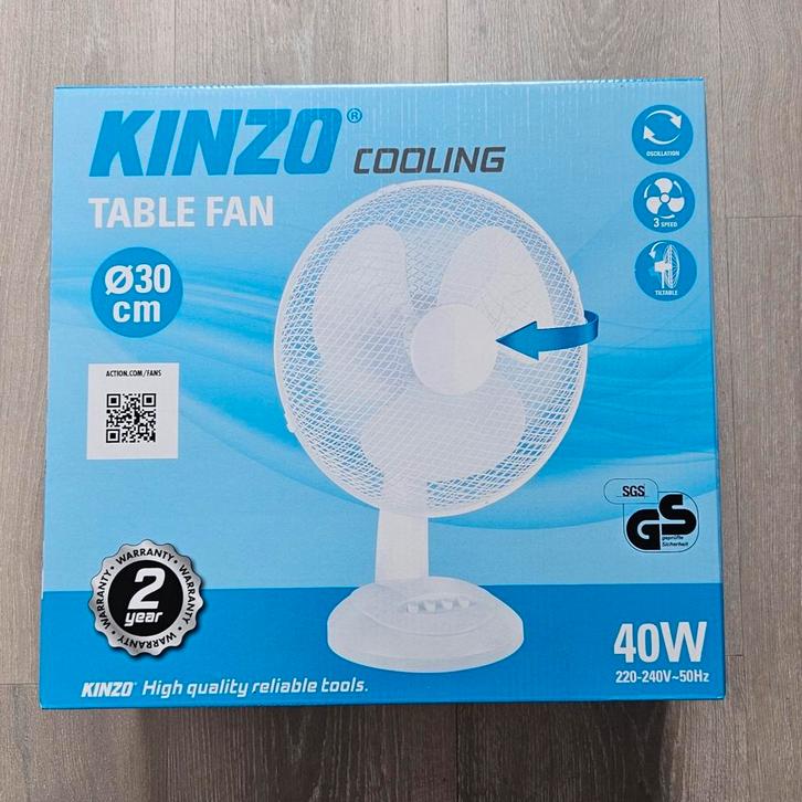 Witte TAFELVENTILATOR te koop, Witgoed en Apparatuur, Ventilatoren, Nieuw, Tafelventilator, Ophalen of Verzenden