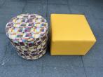 2x hocker KFF en ronde hocker / poef  in zeer goede staat, Gebruikt, Minder dan 50 cm, Ophalen of Verzenden, 50 tot 75 cm