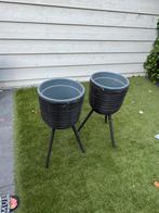 2x planten bakken, Kunststof, Minder dan 60 cm, Rond, Ophalen of Verzenden