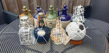 Verzameling van 3 antiek scotch Whisky lege karaffen beschikbaar voor biedingen