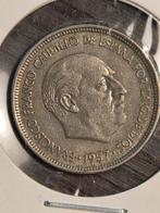 Spanje 5 Pesetas 1957 - Franco, Postzegels en Munten, Ophalen of Verzenden