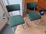 Groene vintage stoelen gispen/arend style, Huis en Inrichting, Stoelen, Ophalen, Gebruikt, Twee, Overige kleuren