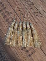 Gouden kerst hangers van lamella / tinsel / vintage, Diversen, Kerst, Ophalen of Verzenden