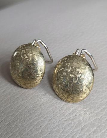 14K / 14 karaat GOUDEN bewerkte oorbellen / clipoorbellen beschikbaar voor biedingen