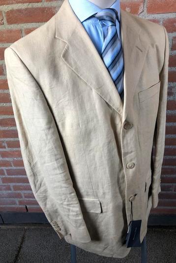 Nieuw Massimo Dutti Solbiati Linnen Colbert Beige Mt 52 (L) beschikbaar voor biedingen