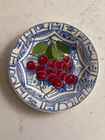 Gien Oiseau de Fruits Kersen Bord 22 cm beschikbaar voor biedingen
