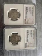 2 x 5 escudo portugal zilver 1932 ngc slab, Ophalen of Verzenden, Zilver