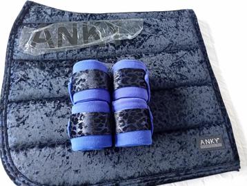 Anky Setje Blue Leopard Full zadeldekje bandages blauw beschikbaar voor biedingen